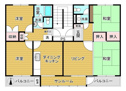 【間取り】 | 入口・トイレ・洗面所が2か所ある4LDK！室内はサンルームで行き来可能！