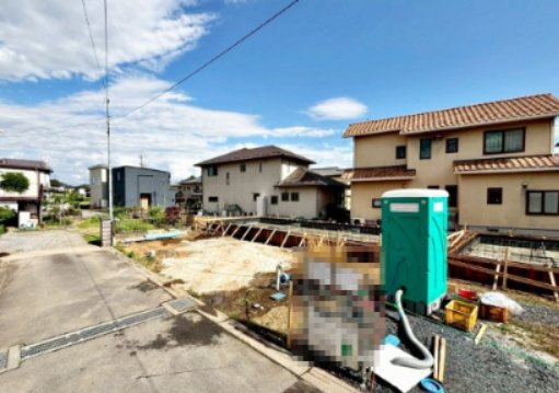 【外観】 | 阿見町若栗第7　新築戸建　2号棟 | たっぷりの陽光と心地よい風が舞い込む住まい♪
５月２９日撮影
