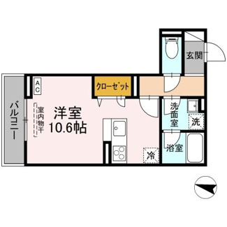 【間取り】 | D-ROOM東手城 | 1Room