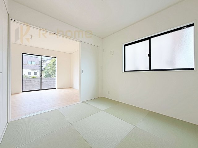 古河市関戸第1　新築戸建て　1号棟の和室|フローリングより衝撃が少ない和室は、ご両親のお部屋やキッズスペース、客間としても活用頂けます。