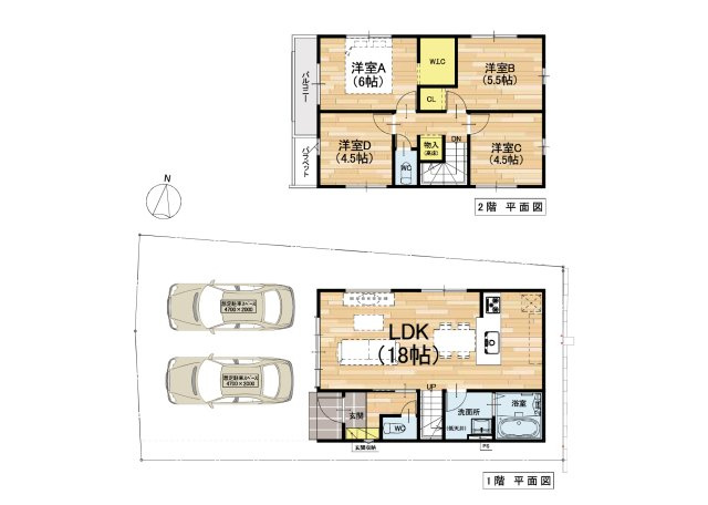 大津市別保2丁目1期1号地　新築戸建の間取り
