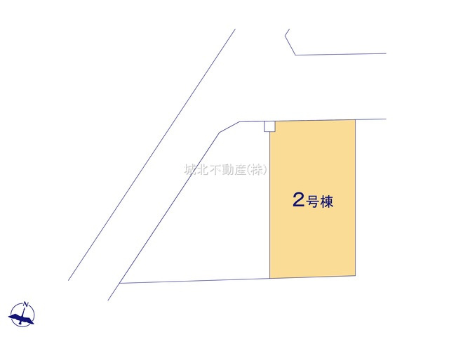 練馬区東大泉6丁目 全2棟 2号棟の区画図|土地面積111.01㎡ 北側約6.0ｍ公道に面する整形地です