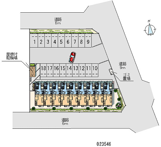 レオパレスプレミールの駐車場|画像4