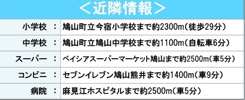 中古戸建　鳩山町大豆土937-34（期間限定現況販売）の周辺