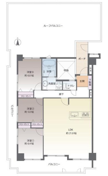 【間取り】 | スカイハイツ姪浜西☆仲介手数料無料☆