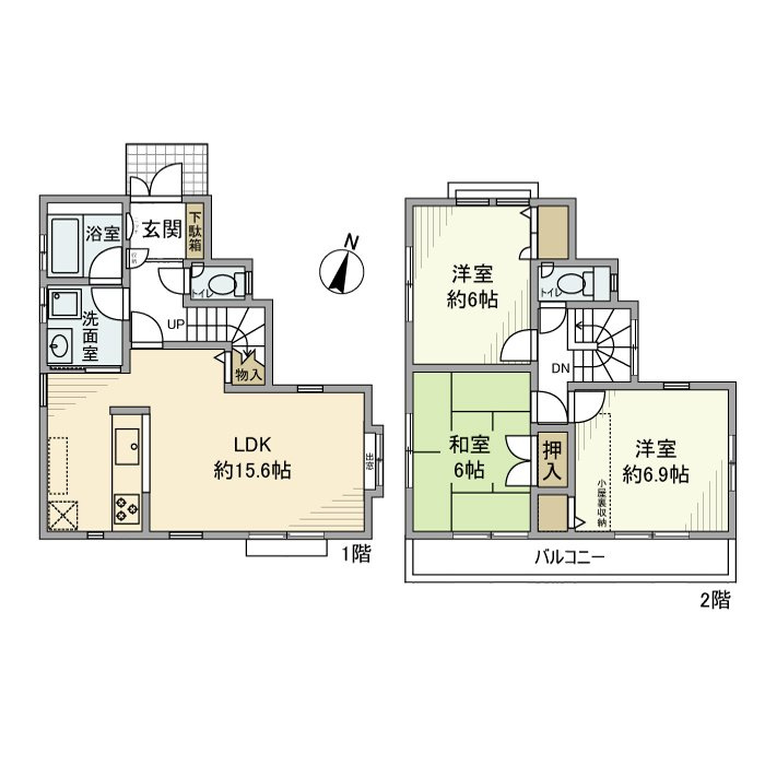 中里戸建の間取り