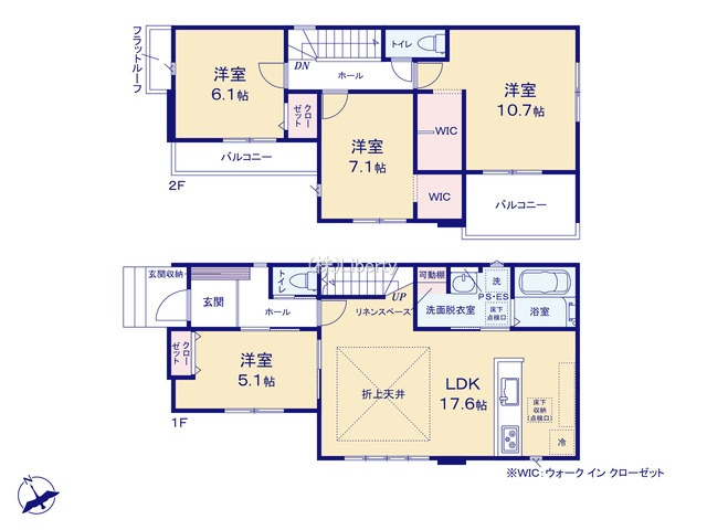 取手市井野8期　新築戸建　3号棟の間取り