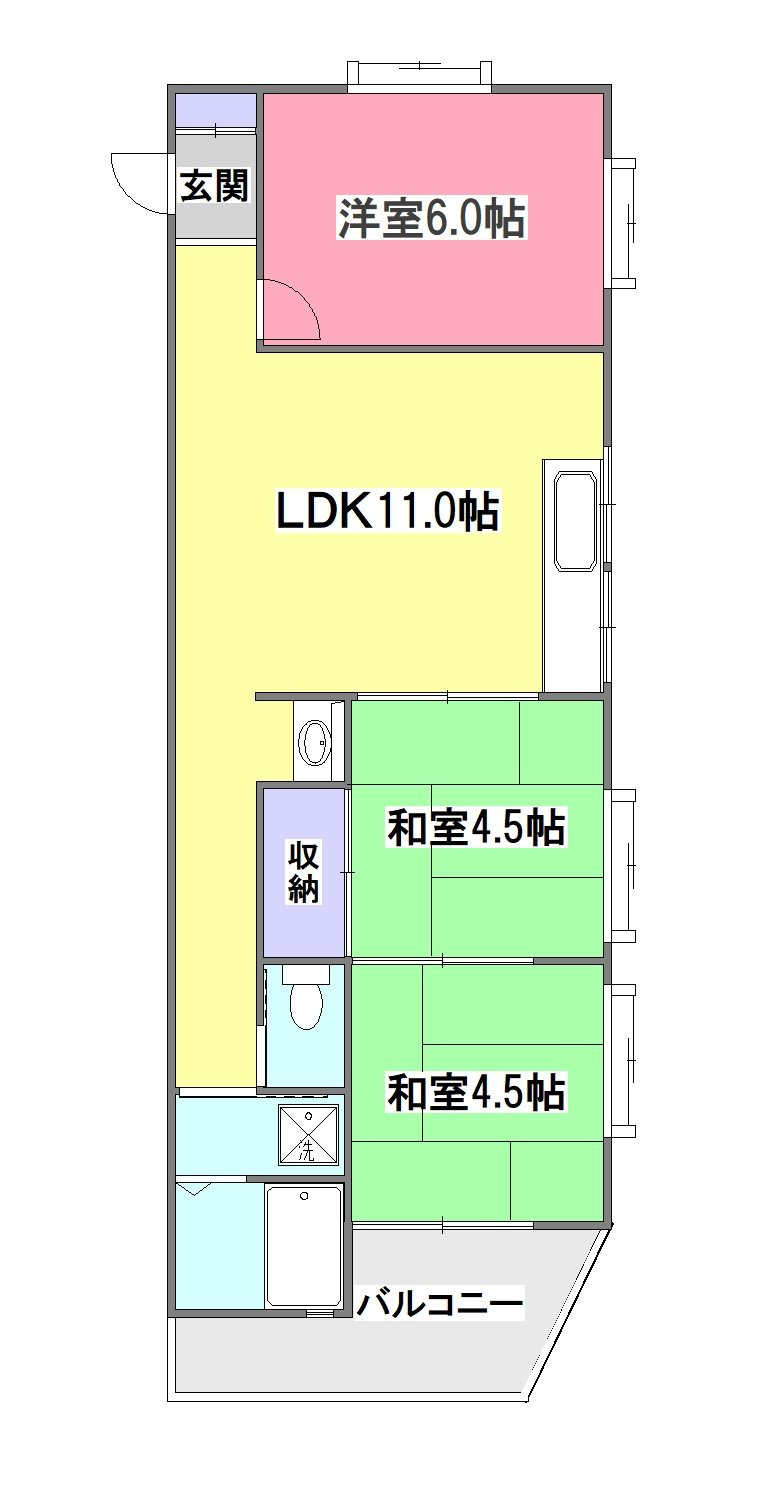 第三稲荷台ハイツの間取り
