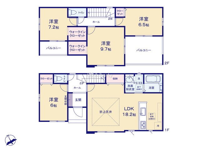 取手市井野8期　新築戸建　4号棟の間取り