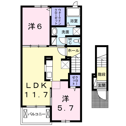 クラール春日Ｃの間取り