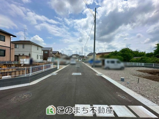 LiveleGarden.S下野市上大領　3号棟の前面道路含む現地写真|前面道路含む現地写真