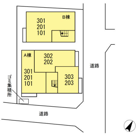 プランドールメゾン　１番館の区画図