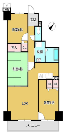 【間取り】 | ☆レースイーストＣＩＴＹ壱番館グレーシィ稲枝Ⅱ期棟