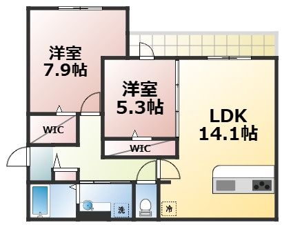 【間取り】 | スペチアーレ巽中 C棟　仲介手数料無料