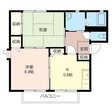 グリーンシティ　Ａ号棟の間取り