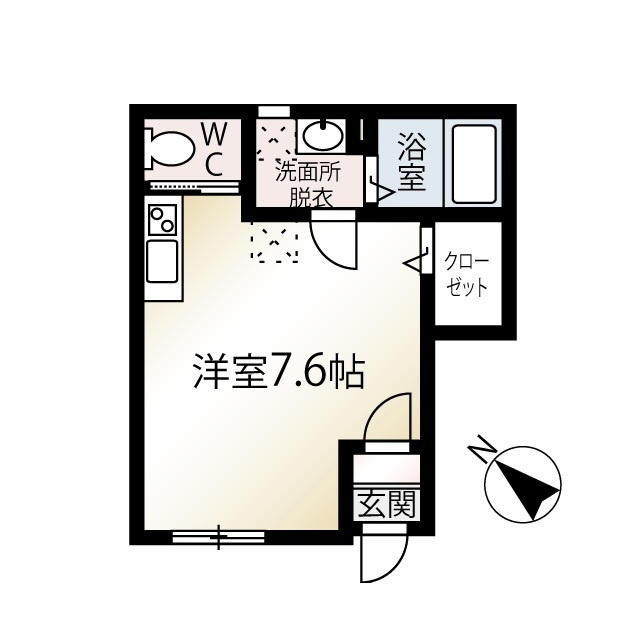 MQuarto若葉Ⅱの間取り