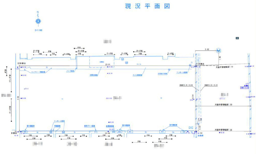 大阪市西成区天下茶屋３丁目の売地の土地図