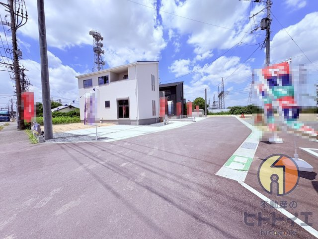 新築建売)三潴郡大木町大字侍島の前面道路含む現地写真