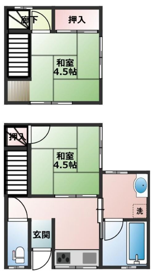 栗屋貸家　北の間取り