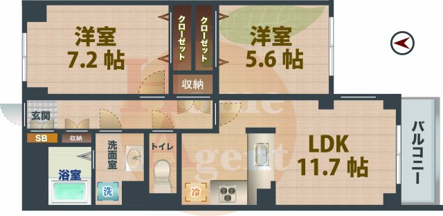 【間取り】 | KDXレジデンス杉並方南町 | 2LDKのお部屋です。