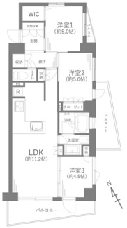 【間取り】 | 中古マンション　ヴェレーナ江の島　603号室 | 間取図