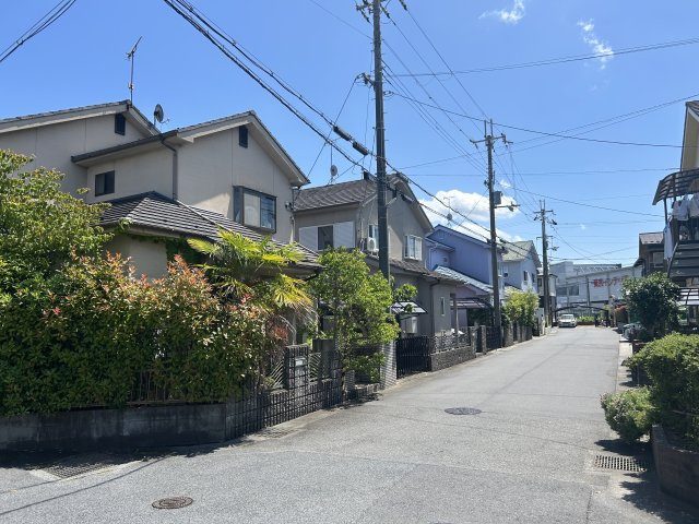 大津市大江2丁目　売土地の前面道路含む現地写真