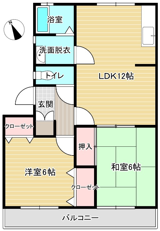稲美アパートの間取り