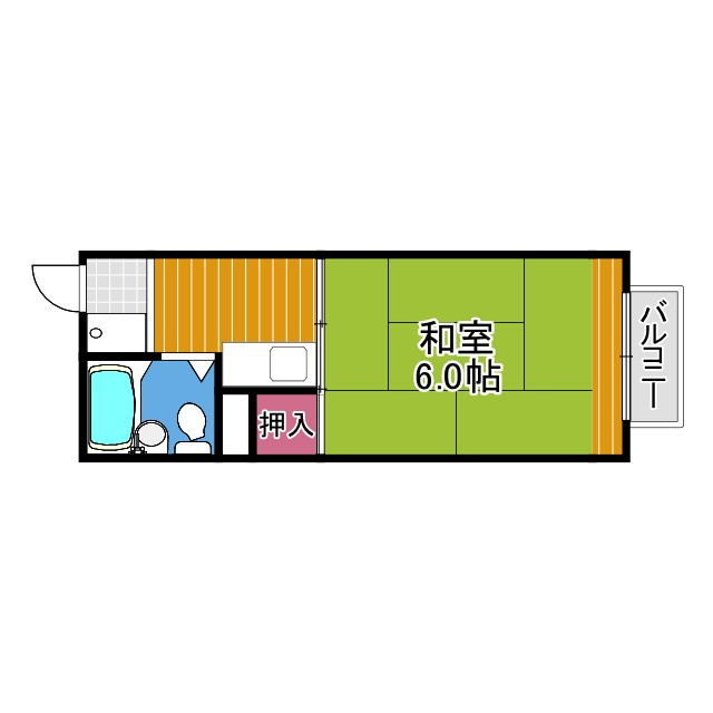 置田ハイツの間取り