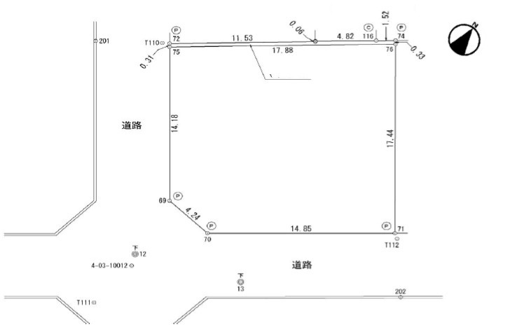 大阪市西淀川区柏里１丁目の売地の土地図