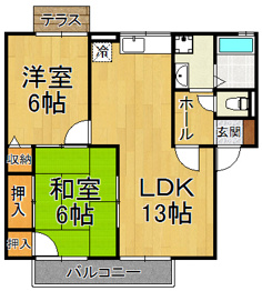 アベニュータツミ　Ａ棟の間取り