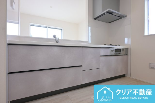【キッチン】 | 桐生相生町2丁目24-1期　リナージュ | 石目調がとってもお洒落なキッチンは機能性もバッチリ◎