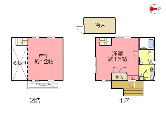 丹波市青垣町奥塩久の中古一戸建の間取り