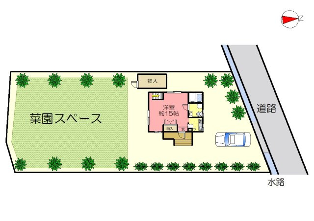 丹波市青垣町奥塩久の中古一戸建の区画図