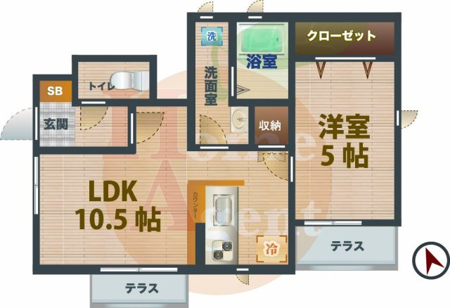 【間取り】 | シャンテ西荻北 | 1LDKのお部屋です。