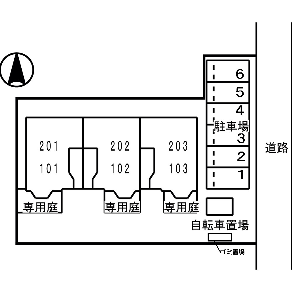 アンソレイエ小金井公園の区画図