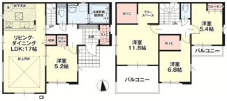 【間取り】 | 郡山市静町新築一戸建て1棟