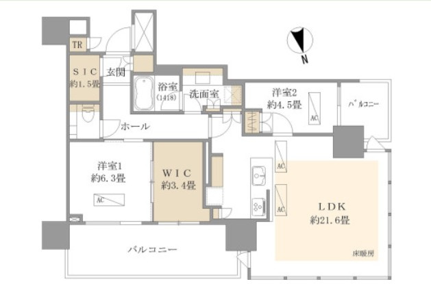 【間取り】 | パークコート浜離宮ザタワー
