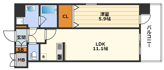 スプランディッド梅田北の間取り