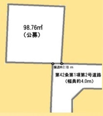 川越市氷川町　建築条件なし売地　西武新宿線『本川越駅』徒歩29分　【川越小学区】の区画図