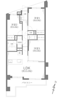 【間取り】 | 中古マンション　シルフィード湘南　303号室 | 間取図