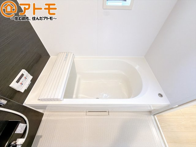 【浴室】 | 藤枝市藤岡第10　新築戸建　1号棟 | ボタンひとつで湯張りのできるオートバスは、追い炊きも給湯温度の変更も楽々♪