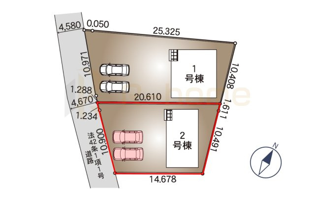 古河市五部第1　新築戸建て　2号棟の区画図|大きなお買い物だからこそ、メリット・デメリットを伝えさせて頂きます。
R-homeにお任せください♪