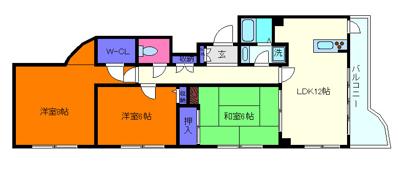 プラザ森北の間取り