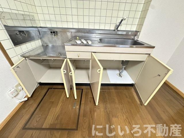 阿南市見能林町貞成のアパートのキッチン