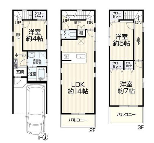 中古戸建　尼崎市大庄北3丁目の間取り