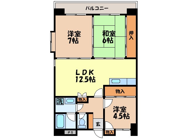 サンシャイン住吉の間取り