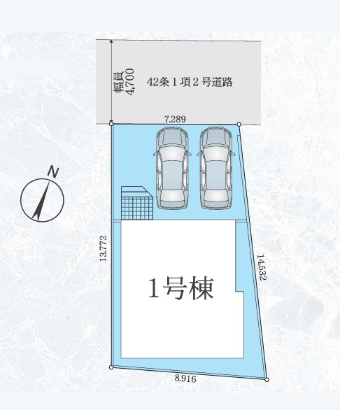 茅ヶ崎市香川5丁目　新築戸建の区画図|区画図◇