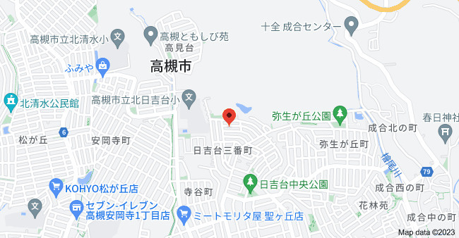 高槻市日吉台三番町貸家の地図