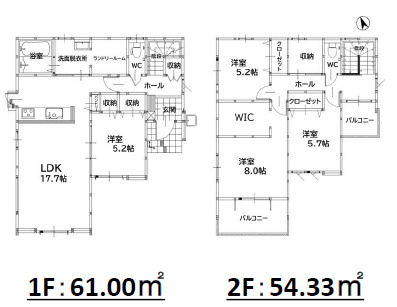 田川市大字伊田12期2号棟の間取り