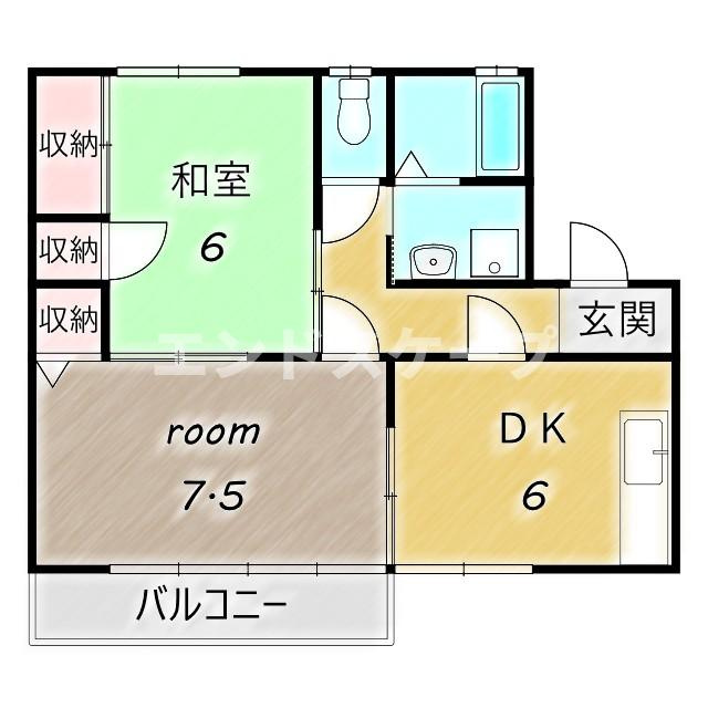 ガーデニア中居の間取り|高崎、前橋のお部屋探しはエンドスケープまで！お客様の理想お聞かせ下さい♪